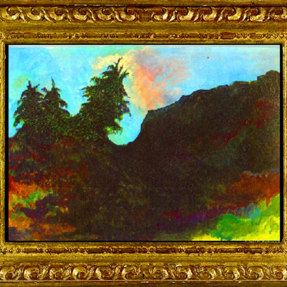 "Cliff With Three Trees"